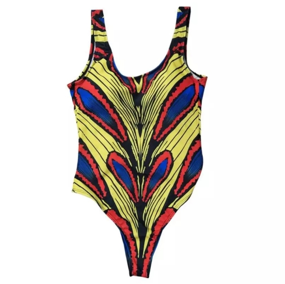 Peacock one piece swimsuit - Picture 4 of 4